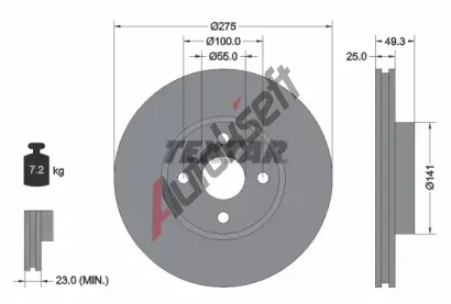 TEXTAR Brzdov kotou PRO - 275 mm TXT 92180303, 92180303