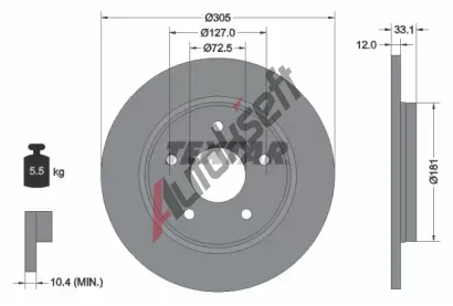 TEXTAR Brzdov kotou PRO+ - 305 mm TXT 92181005, 92181005