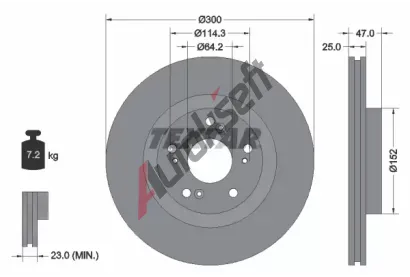 TEXTAR Brzdov kotou PRO - 300 mm TXT 92186503, 92186503
