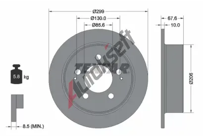 TEXTAR Brzdov kotou PRO - 299 mm TXT 92198703, 92198703