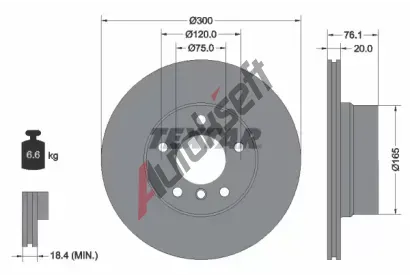 TEXTAR Brzdov kotou - 300 mm TXT 92199503, 92199503