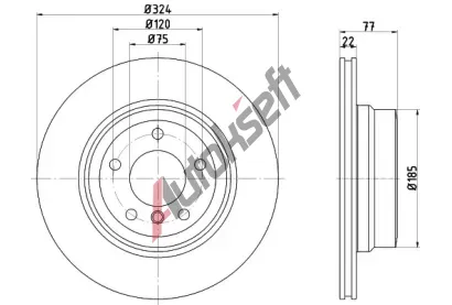 TEXTAR Brzdov kotou PRO - 324 mm TXT 92201903, 92201903