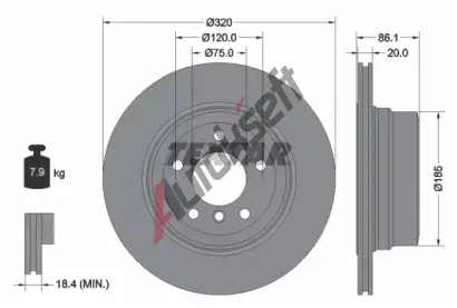 TEXTAR Brzdov kotou PRO - 320 mm TXT 92202003, 92202003