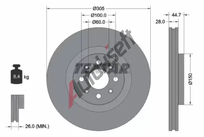 TEXTAR Brzdov kotou PRO - 305 mm TXT 92202203, 92202203