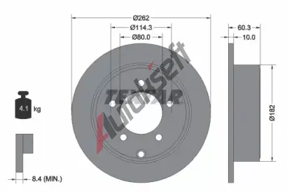 TEXTAR Brzdov kotou PRO - 262 mm TXT 92202903, 92202903