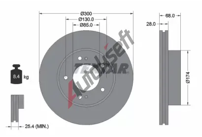 TEXTAR Brzdov kotou PRO - 300 mm TXT 92203003, 92203003