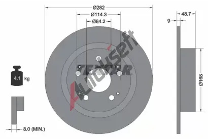 TEXTAR Brzdov kotou - 282 mm TXT 92204300, 92204300