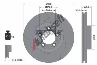TEXTAR Brzdov kotou PRO+ - 360 mm TXT 92213905, 92213905