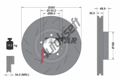 TEXTAR Brzdov kotou PRO+ - 360 mm TXT 92214005, 92214005