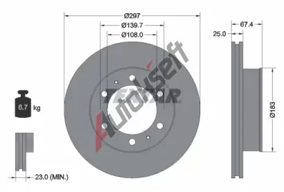 TEXTAR Brzdov kotou - 297 mm TXT 92222600, 92222600