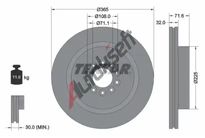 TEXTAR Brzdov kotou PRO - 365 mm TXT 92223103, 92223103