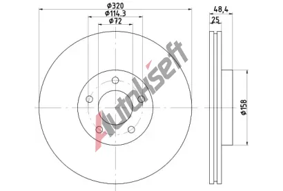 TEXTAR Brzdov kotou PRO - 320 mm TXT 92223503, 92223503