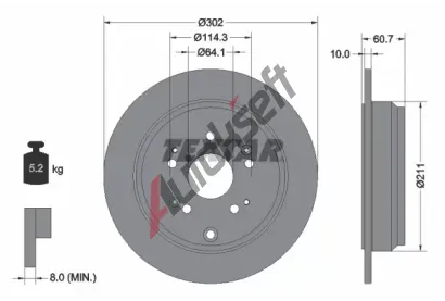 TEXTAR Brzdov kotou PRO - 302 mm TXT 92227203, 92227203