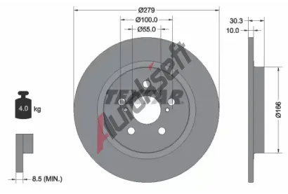 TEXTAR Brzdov kotou PRO - 279 mm TXT 92228303, 92228303