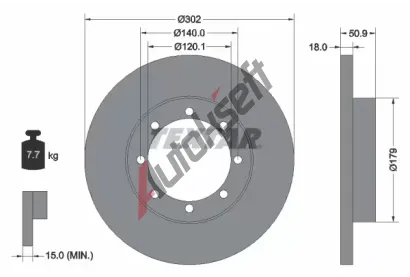 TEXTAR Brzdov kotou PRO - 302 mm TXT 92230803, 92230803
