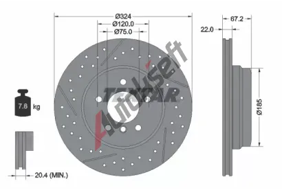 TEXTAR Brzdov kotou PRO - 324 mm TXT 92231203, 92231203