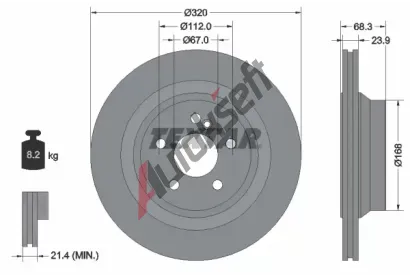 TEXTAR Brzdov kotou PRO+ - 320 mm TXT 92233705, 92233705