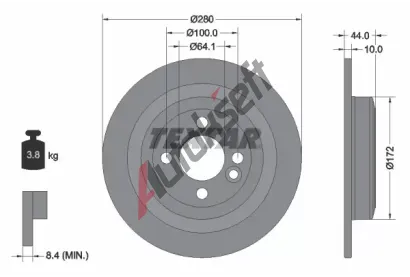 TEXTAR Brzdov kotou PRO - 280 mm TXT 92234003, 92234003