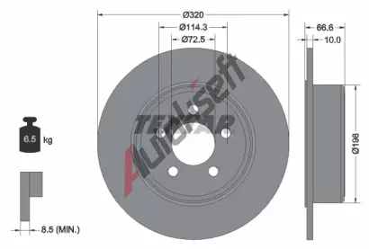 TEXTAR Brzdov kotou PRO - 320 mm TXT 92234803, 92234803