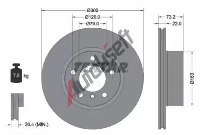 TEXTAR Brzdov kotou PRO+ - 300 mm TXT 92238505, 92238505