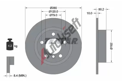 TEXTAR Brzdov kotou PRO - 280 mm TXT 92238703, 92238703