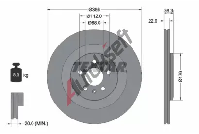 TEXTAR Brzdov kotou PRO - 356 mm TXT 92241803, 92241803