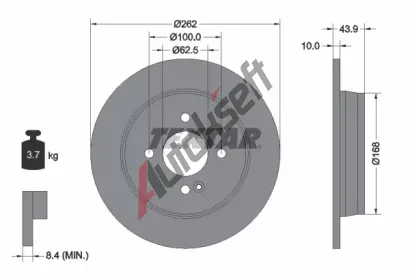 TEXTAR Brzdov kotou PRO - 262 mm TXT 92242203, 92242203