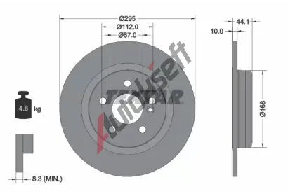 TEXTAR Brzdov kotou PRO - 295 mm TXT 92254903, 92254903