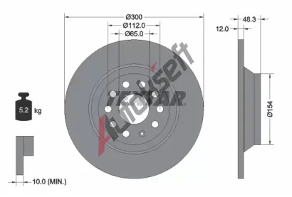 TEXTAR Brzdov kotou PRO - 300 mm TXT 92255403, 92255403