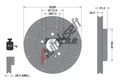 TEXTAR Brzdov kotou PRO+ - 295 mm TXT 92257505, 92257505