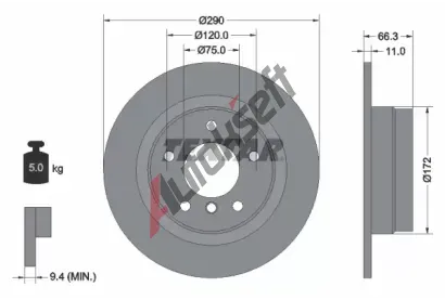 TEXTAR Brzdov kotou PRO - 290 mm TXT 92261003, 92261003