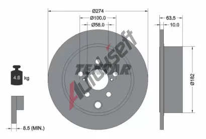 TEXTAR Brzdov kotou PRO - 274 mm TXT 92262003, 92262003