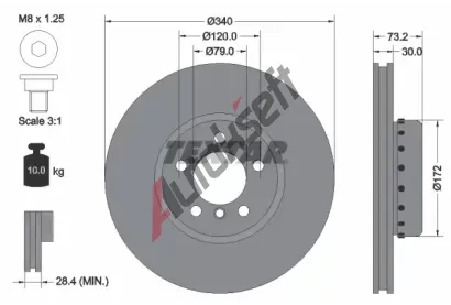 TEXTAR Brzdov kotou PRO - 340 mm TXT 92264925, 92264925