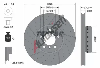 TEXTAR Brzdov kotou PRO - 340 mm TXT 92265025, 92265025