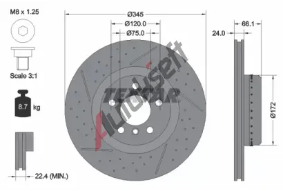 TEXTAR Brzdov kotou PRO - 345 mm TXT 92265225, 92265225