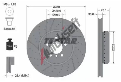 TEXTAR Brzdov kotou PRO - 370 mm TXT 92265425, 92265425
