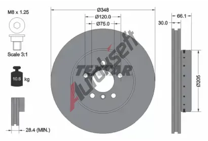 TEXTAR Brzdov kotou PRO - 348 mm TXT 92265725, 92265725
