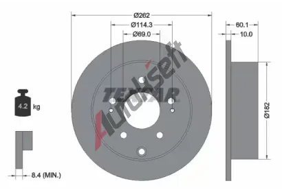 TEXTAR Brzdov� kotou� PRO - 262 mm TXT 92269403, 92269403