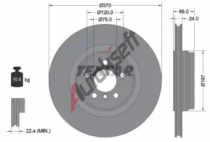 TEXTAR Brzdov kotou PRO - 370 mm TXT 92270003, 92270003