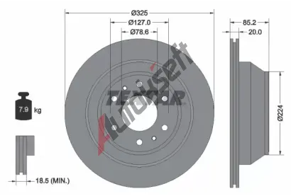 TEXTAR Brzdový kotouč PRO - 325 mm TXT 92271103, 92271103 TEXTAR Brzdový kotouč PRO - 325 mm TXT 92271103, 92271103