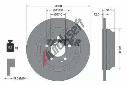 TEXTAR Brzdov kotou PRO - 300 mm TXT 92272703, 92272703