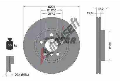 TEXTAR Brzdov kotou PRO+ - 294 mm TXT 92273105, 92273105