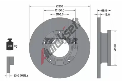 TEXTAR Brzdov kotou PRO - 308 mm TXT 92273903, 92273903