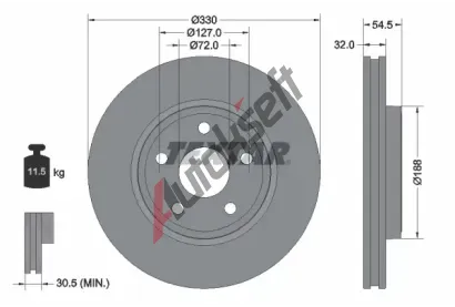 TEXTAR Brzdov kotou PRO - 330 mm TXT 92274803, 92274803