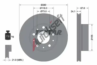 TEXTAR Brzdov kotou PRO+ - 280 mm TXT 92275105, 92275105