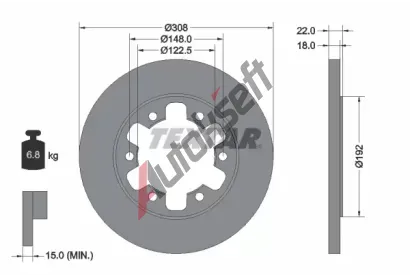 TEXTAR Brzdov kotou PRO - 308 mm TXT 92275803, 92275803