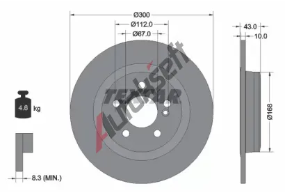 TEXTAR Brzdov kotou PRO - 300 mm TXT 92277503, 92277503