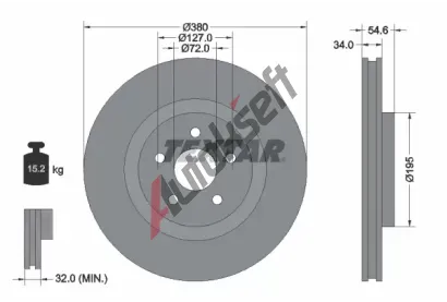 TEXTAR Brzdov kotou PRO+ - 380 mm TXT 92281905, 92281905
