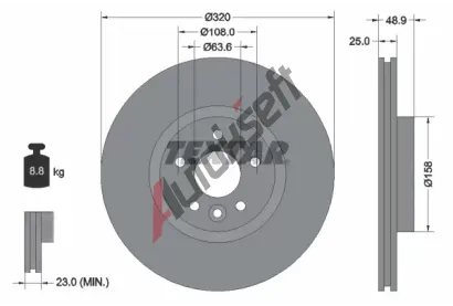 TEXTAR Brzdov kotou PRO+ - 320 mm TXT 92282105, 92282105