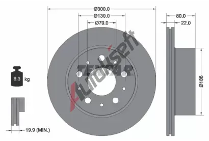 TEXTAR Brzdov kotou PRO - 300 mm TXT 92284303, 92284303